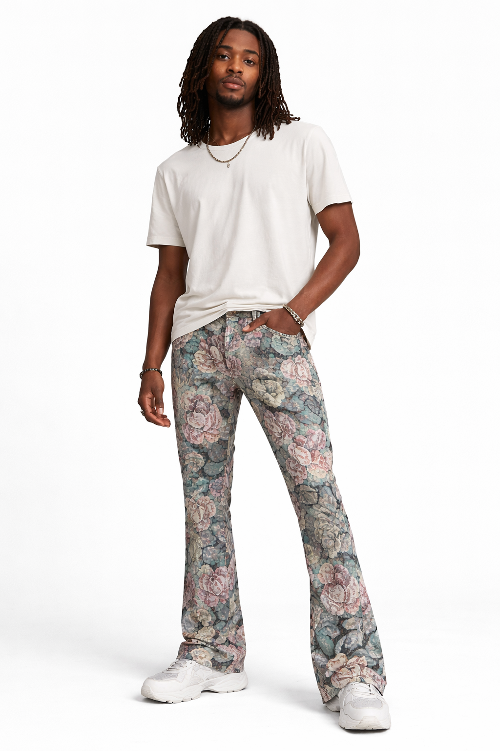 Floral Slim Flair Trouser