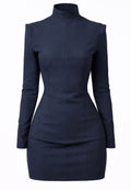 Double Stitched Structured Mini Dress